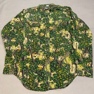 VTG Bushlan Camo Realtree Mossy Oak Shirt Button Shirt Gorpcore Y2K USA-M-6217
